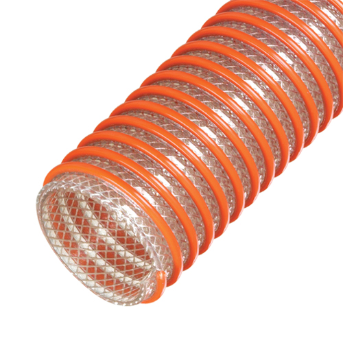 Kanaflex 100 CL 1-1/4" Corrugated Clear PVC Water Suction Hose per foot 